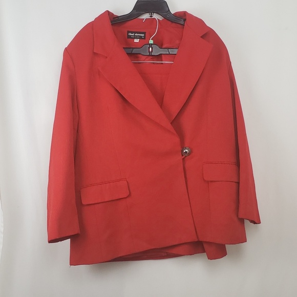 Chad Stevens Red Jacket & Skirt Set - Picture 2 of 8